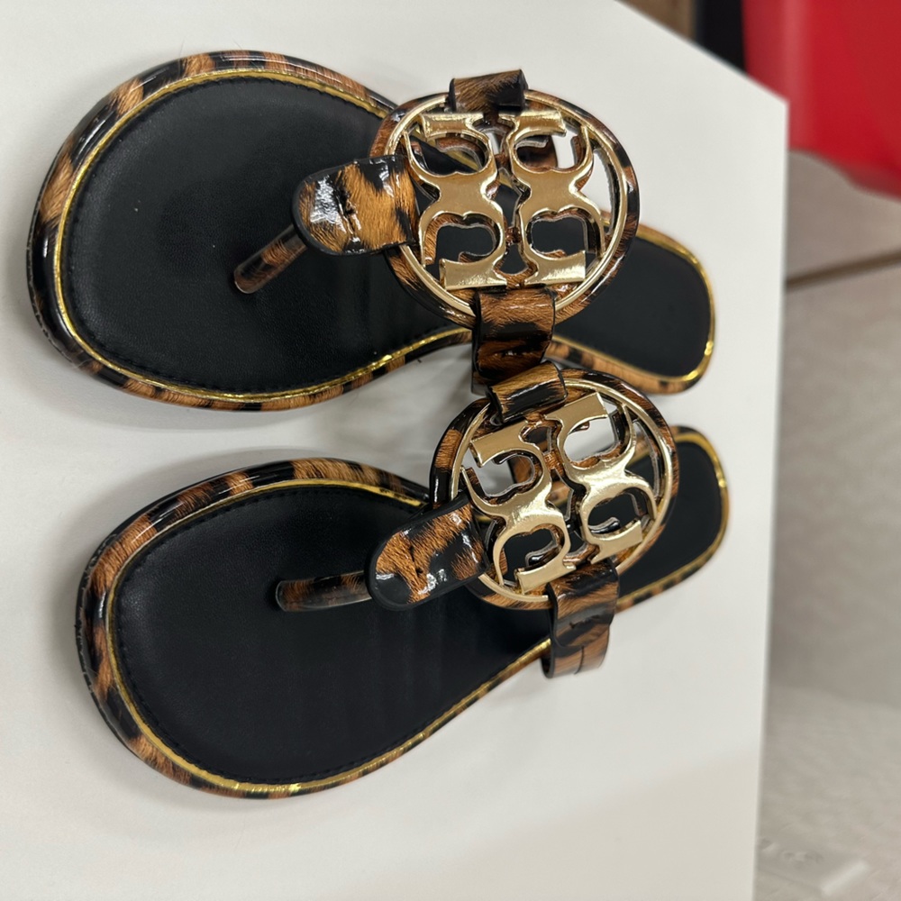 Leopard sandals/ worn a few times